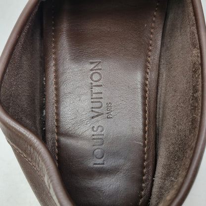 【中古品】【メンズ】 LOUIS VUITTON ルイ・ヴィトン LEATHER DRIVING SHOES FA0093 レザー ドライビング シューズ ローファー 靴 179-260320-ay-03-izu サイズ：8 1/2 カラー：ブラウン 万代Net店