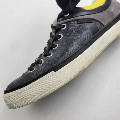 【中古品】【メンズ】 LOUIS VUITTON ルイ・ヴィトン ダミエ グラフィット スニーカー 靴 179-260320-kh-13-izu サイズ：7 1/2 カラー：ブラック 万代Net店