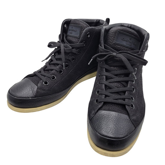 【中古品】【メンズ/レディース】 LOUIS VUITTON ルイ・ヴィトン LV LEATHER HI CUT SNEAKERS GO1111 レザー ハイカット スニーカー シューズ 靴 179-260320-ay-01-izu サイズ：7 カラー：ブラック 万代Net店