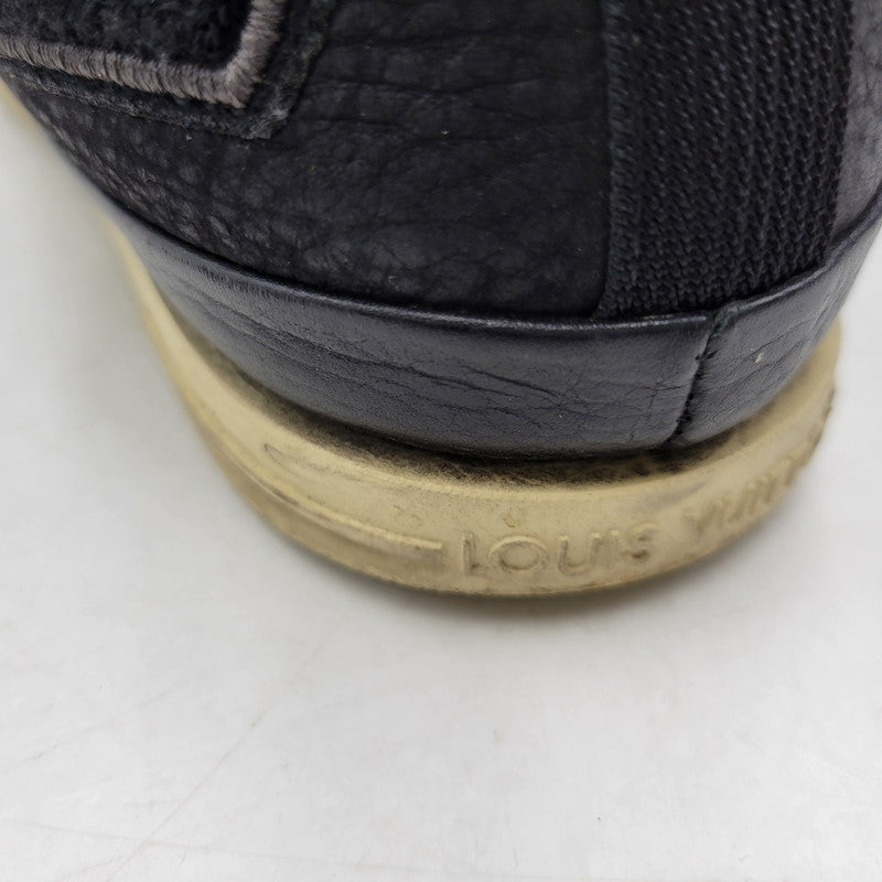 【中古品】【メンズ/レディース】 LOUIS VUITTON ルイ・ヴィトン LV LEATHER HI CUT SNEAKERS GO1111 レザー ハイカット スニーカー シューズ 靴 179-260320-ay-01-izu サイズ：7 カラー：ブラック 万代Net店