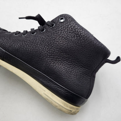 【中古品】【メンズ/レディース】 LOUIS VUITTON ルイ・ヴィトン LV LEATHER HI CUT SNEAKERS GO1111 レザー ハイカット スニーカー シューズ 靴 179-260320-ay-01-izu サイズ：7 カラー：ブラック 万代Net店