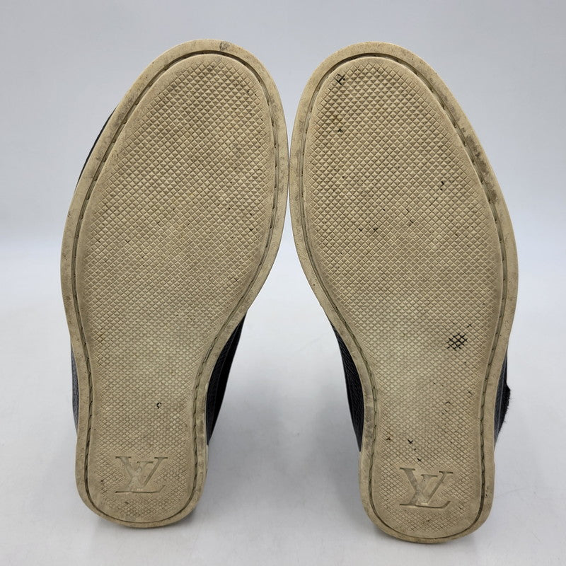 【中古品】【メンズ/レディース】 LOUIS VUITTON ルイ・ヴィトン LV LEATHER HI CUT SNEAKERS GO1111 レザー ハイカット スニーカー シューズ 靴 179-260320-ay-01-izu サイズ：7 カラー：ブラック 万代Net店