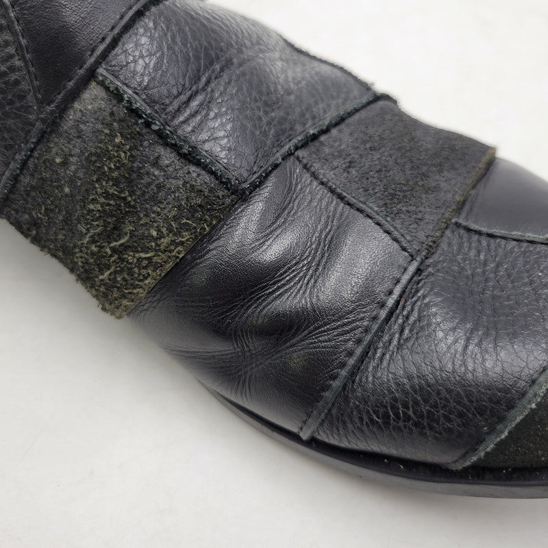 【現状渡し品】【メンズ/レディース】 PATCHWORK SIDE GORE BOOTS パッチワーク サイドゴア ブーツ シューズ 靴 164-260320-ay-05-izu サイズ：26 カラー：ブラック 万代Net店