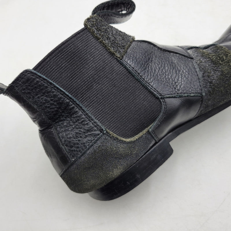 【現状渡し品】【メンズ/レディース】 COMME des GARCONS HOMME PLUS コムデギャルソンオムプリュス PATCHWORK SIDE GORE BOOTS パッチワーク サイドゴア ブーツ シューズ 靴 164-260320-ay-05-izu サイズ：26 カラー：ブラック 万代Net店