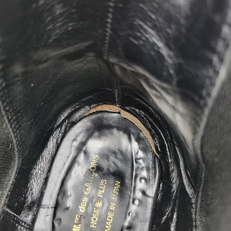 【現状渡し品】【メンズ/レディース】 COMME des GARCONS HOMME PLUS コムデギャルソンオムプリュス PATCHWORK SIDE GORE BOOTS パッチワーク サイドゴア ブーツ シューズ 靴 164-260320-ay-05-izu サイズ：26 カラー：ブラック 万代Net店