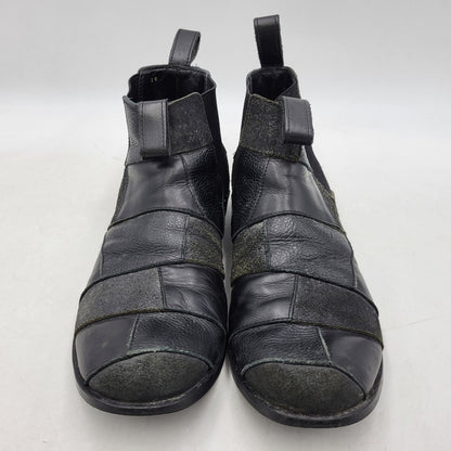 【現状渡し品】【メンズ/レディース】 COMME des GARCONS HOMME PLUS コムデギャルソンオムプリュス PATCHWORK SIDE GORE BOOTS パッチワーク サイドゴア ブーツ シューズ 靴 164-260320-ay-05-izu サイズ：26 カラー：ブラック 万代Net店