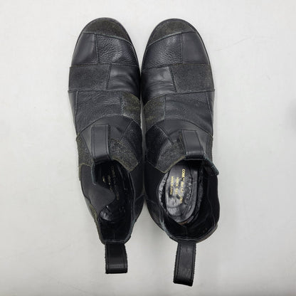 【現状渡し品】【メンズ/レディース】 COMME des GARCONS HOMME PLUS コムデギャルソンオムプリュス PATCHWORK SIDE GORE BOOTS パッチワーク サイドゴア ブーツ シューズ 靴 164-260320-ay-05-izu サイズ：26 カラー：ブラック 万代Net店