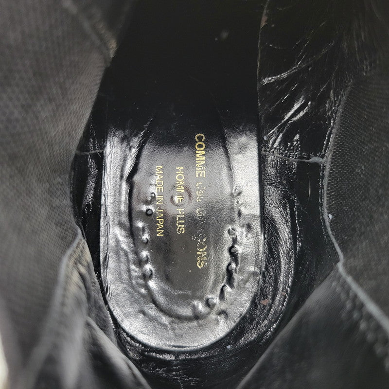 【現状渡し品】【メンズ/レディース】 COMME des GARCONS HOMME PLUS コムデギャルソンオムプリュス PATCHWORK SIDE GORE BOOTS パッチワーク サイドゴア ブーツ シューズ 靴 164-260320-ay-05-izu サイズ：26 カラー：ブラック 万代Net店