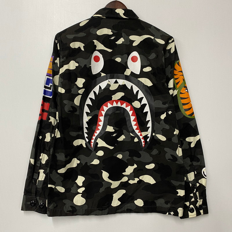 【中古品】【メンズ】 CITY CAMO TIGER SHARK ARMY SHIRT 001SHE201004X シティ カモ タイガー シャーク アーミー シャツ 長袖 142-260403-as-03-izu サイズ：S カラー：マルチカラー 万代Net店