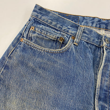 【現状渡し品】【メンズ】 501-0115 87年製 刻印524 BUTTON FLY ボタン フライ ブランクタブ 80S 501 DENIM PANTS デニム パンツ ズボン ボトムス 157-260328-ya-06-izu サイズ：34×30 カラー：インディゴ 万代Net店