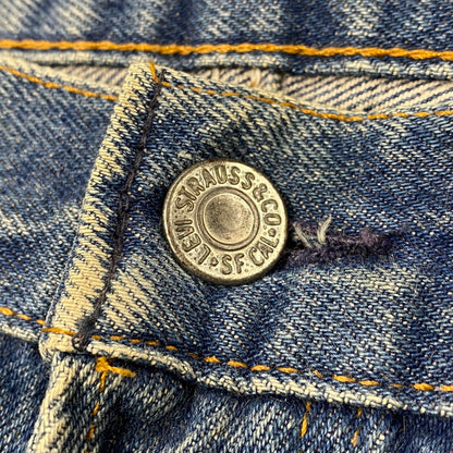 【現状渡し品】【メンズ】 501-0115 87年製 刻印524 BUTTON FLY ボタン フライ ブランクタブ 80S 501 DENIM PANTS デニム パンツ ズボン ボトムス 157-260328-ya-06-izu サイズ：34×30 カラー：インディゴ 万代Net店