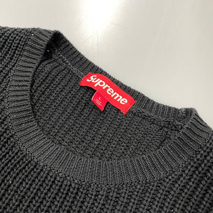 【中古品】【メンズ】 3FW SMALL BOX RIBBED SWEATER スモール ボックス リブド セーター トップス ニット 149-260320-ya-02-izu サイズ：L カラー：BLACK 万代Net店