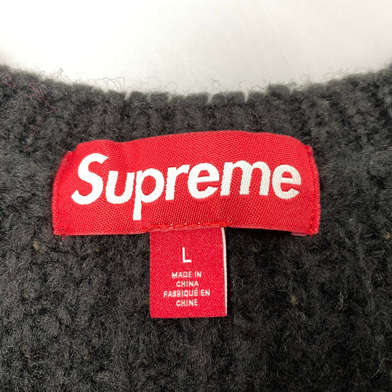 【中古品】【メンズ】 25FW SMALL BOX WAFFLE SWEATER スモール ボックス ワッフル セーター トップス ニット 149-260320-ya-01-izu サイズ：L カラー：BLACK 万代Net店