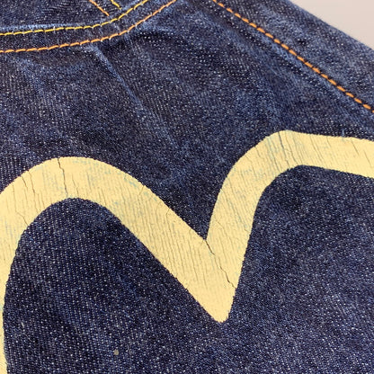 【中古品】【メンズ】 EVISU エヴィス GENES OSAKA PRINT DENIM PANTS プリント デニムパンツ シンチバック 大黒×フロントカモメ ジーンズ ボトムス 156-260321-as-04-izu サイズ：31×35 カラー：インディゴ 万代Net店