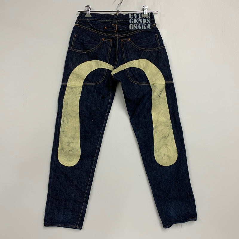 【中古品】【メンズ】 EVISU エヴィス GENES OSAKA PRINT DENIM PANTS プリント デニムパンツ シンチバック 大黒×フロントカモメ ジーンズ ボトムス 156-260321-as-04-izu サイズ：31×35 カラー：インディゴ 万代Net店