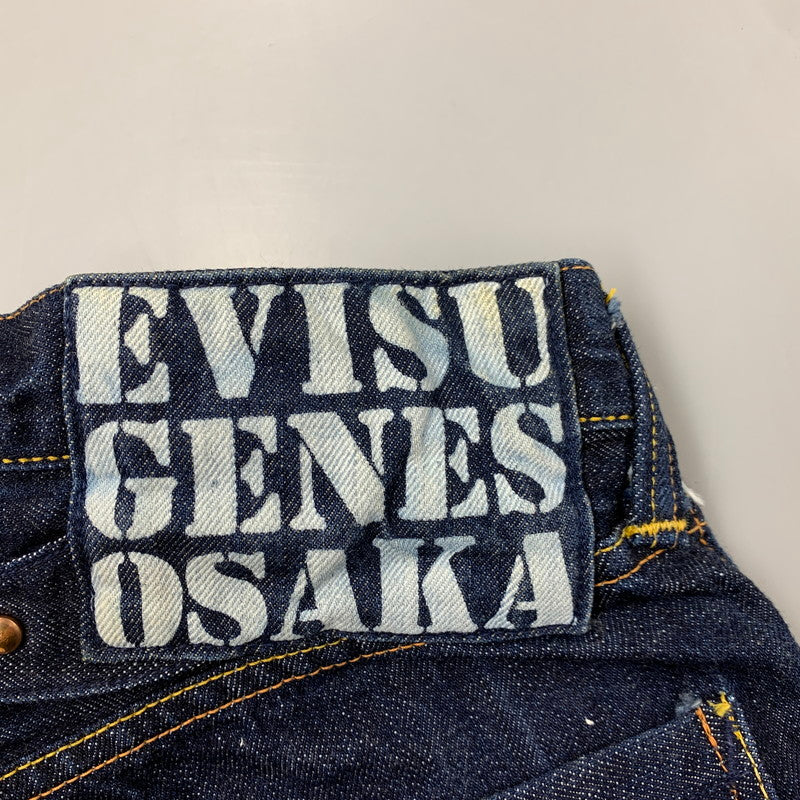 【中古品】【メンズ】 EVISU エヴィス GENES OSAKA PRINT DENIM PANTS プリント デニムパンツ シンチバック 大黒×フロントカモメ ジーンズ ボトムス 156-260321-as-04-izu サイズ：31×35 カラー：インディゴ 万代Net店