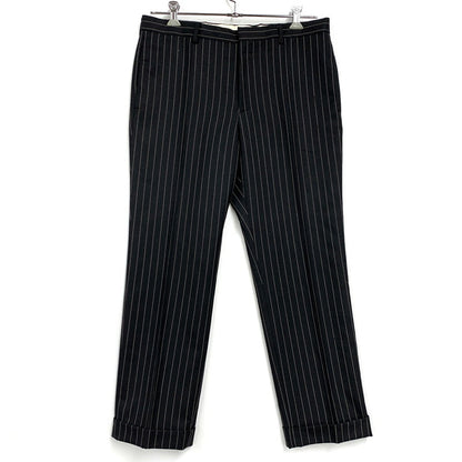 【中古品】【メンズ】 WACKO MARIA ワコマリア STRIPE SLACKS PANTS ストライプ スラックス パンツ ボトムス 153-260321-as-06-izu サイズ：XL カラー：ブラック 万代Net店