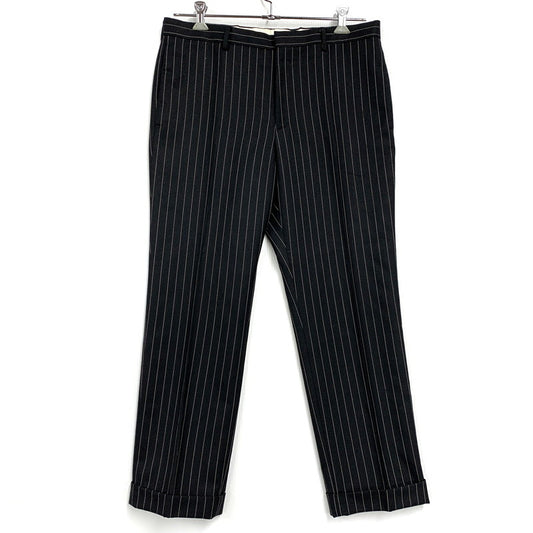 【中古品】【メンズ】 WACKO MARIA ワコマリア STRIPE SLACKS PANTS ストライプ スラックス パンツ ボトムス 153-260321-as-06-izu サイズ：XL カラー：ブラック 万代Net店