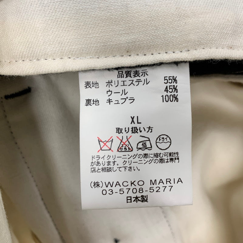 【中古品】【メンズ】 WACKO MARIA ワコマリア STRIPE SLACKS PANTS ストライプ スラックス パンツ ボトムス 153-260321-as-06-izu サイズ：XL カラー：ブラック 万代Net店