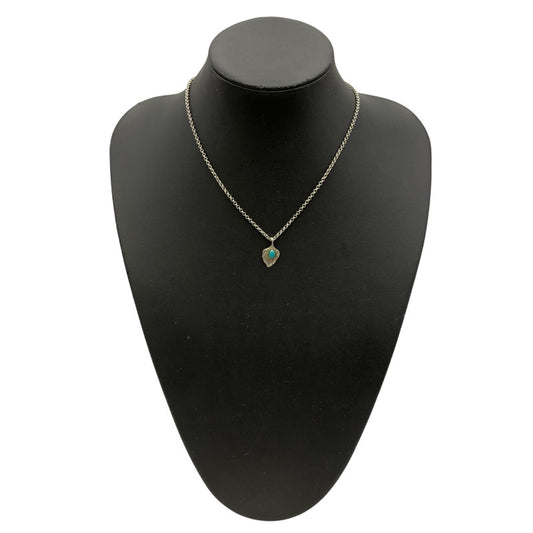 【中古品】【メンズ/レディース】 SAAD サード XNC-10 45 925 TURQUOISE FEATHER PENDANT TOP & CHAIN NECKLACE ターコイズ フェザー ペンダント トップ アンド チェーン ネックレス アクセサリー 191-260321-ya-02-izu カラー：シルバー 万代Net店