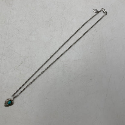 【中古品】【メンズ/レディース】 SAAD サード XNC-10 45 925 TURQUOISE FEATHER PENDANT TOP & CHAIN NECKLACE ターコイズ フェザー ペンダント トップ アンド チェーン ネックレス アクセサリー 191-260321-ya-02-izu カラー：シルバー 万代Net店