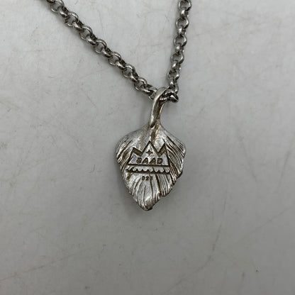 【中古品】【メンズ/レディース】 SAAD サード XNC-10 45 925 TURQUOISE FEATHER PENDANT TOP & CHAIN NECKLACE ターコイズ フェザー ペンダント トップ アンド チェーン ネックレス アクセサリー 191-260321-ya-02-izu カラー：シルバー 万代Net店