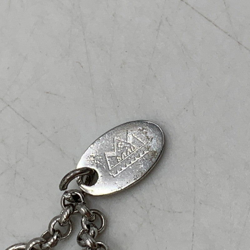 【中古品】【メンズ/レディース】 SAAD サード XNC-10 45 925 TURQUOISE FEATHER PENDANT TOP & CHAIN NECKLACE ターコイズ フェザー ペンダント トップ アンド チェーン ネックレス アクセサリー 191-260321-ya-02-izu カラー：シルバー 万代Net店