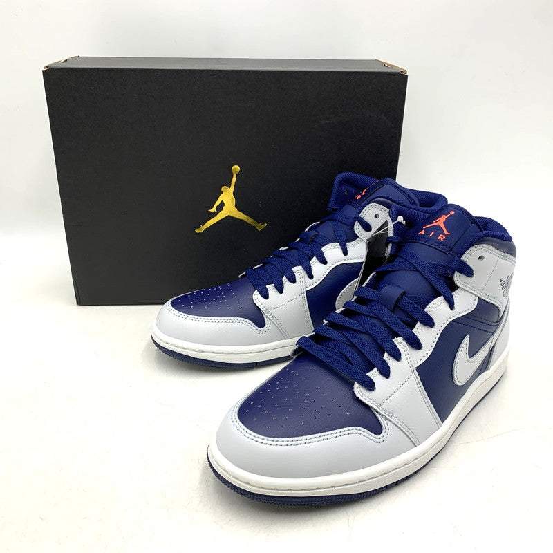 【中古美品】【メンズ】 DQ8426-403 AIR JORDAN エア ジョーダン 1 MID ミッド スニーカー シューズ 靴 160-260321-ya-01-izu サイズ：26.5cm カラー：BLUE VOID/PURE PLATINUM 万代Net店