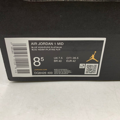 【中古美品】【メンズ】 DQ8426-403 AIR JORDAN エア ジョーダン 1 MID ミッド スニーカー シューズ 靴 160-260321-ya-01-izu サイズ：26.5cm カラー：BLUE VOID/PURE PLATINUM 万代Net店