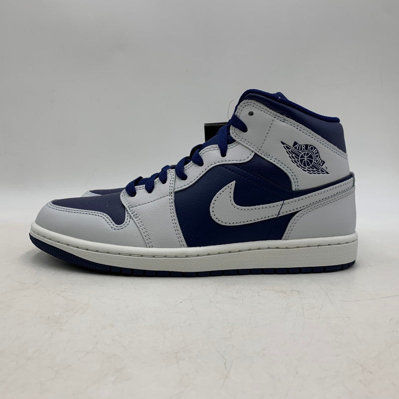 【中古美品】【メンズ】 DQ8426-403 AIR JORDAN エア ジョーダン 1 MID ミッド スニーカー シューズ 靴 160-260321-ya-01-izu サイズ：26.5cm カラー：BLUE VOID/PURE PLATINUM 万代Net店