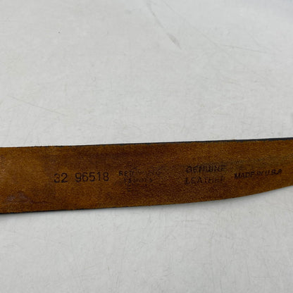 【現状渡し品】【メンズ/レディース】 USA製 LEATHER BELT レザーベルト 205-260324-ya-13-izu サイズ：32 カラー：BROWN 万代Net店