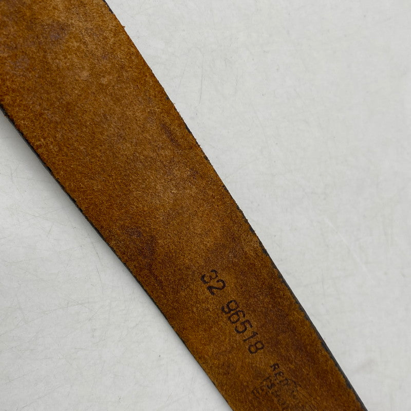 【現状渡し品】【メンズ/レディース】 USA製 LEATHER BELT レザーベルト 205-260324-ya-13-izu サイズ：32 カラー：BROWN 万代Net店