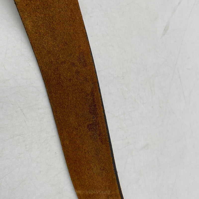 【現状渡し品】【メンズ/レディース】 USA製 LEATHER BELT レザーベルト 205-260324-ya-13-izu サイズ：32 カラー：BROWN 万代Net店
