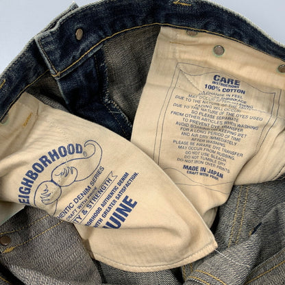 【中古品】【メンズ】 NEIGHBORHOOD ネイバーフッド WASHED NARROW DENIM PANTS 142DCNH-PTM12 ウォッシュド ナロー デニムパンツ ジーンズ ボトムス 153-260321-as-01-izu サイズ：M カラー：インディゴ 万代Net店
