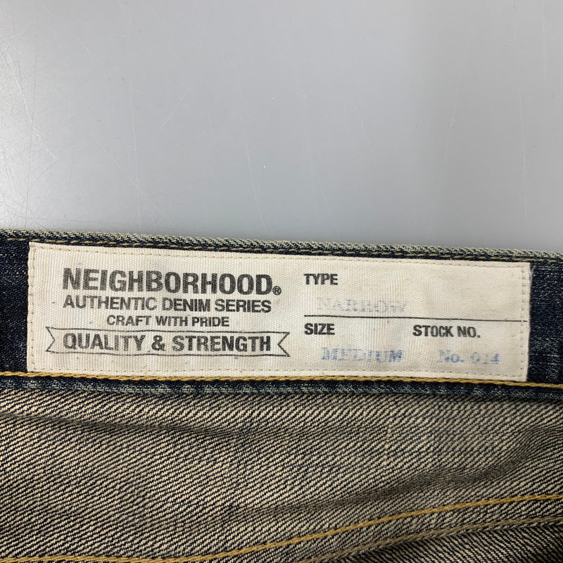 【中古品】【メンズ】 NEIGHBORHOOD ネイバーフッド WASHED NARROW DENIM PANTS 142DCNH-PTM12 ウォッシュド ナロー デニムパンツ ジーンズ ボトムス 153-260321-as-01-izu サイズ：M カラー：インディゴ 万代Net店