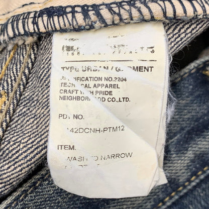 【中古品】【メンズ】 NEIGHBORHOOD ネイバーフッド WASHED NARROW DENIM PANTS 142DCNH-PTM12 ウォッシュド ナロー デニムパンツ ジーンズ ボトムス 153-260321-as-01-izu サイズ：M カラー：インディゴ 万代Net店