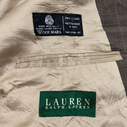 【中古品】【メンズ】 LAUREN RALPH LAUREN ローレン ラルフ ローレン TAILORED JACKET テーラードジャケット カナダ製 146-260326-as-01-izu カラー：ブラウン 万代Net店