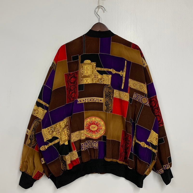 【中古品】【メンズ】 CASCAIS OF CALIFORNIA カスカイスオブカリフォルニア 8151X メキシコ製 総柄 NO COLLAR BOMBER JACKET ノー カラー ボンバー ジャケット アウター 146-260325-cs-15-izu サイズ：2X カラー：マルチ 万代Net店