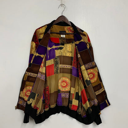 【中古品】【メンズ】 CASCAIS OF CALIFORNIA カスカイスオブカリフォルニア 8151X メキシコ製 総柄 NO COLLAR BOMBER JACKET ノー カラー ボンバー ジャケット アウター 146-260325-cs-15-izu サイズ：2X カラー：マルチ 万代Net店