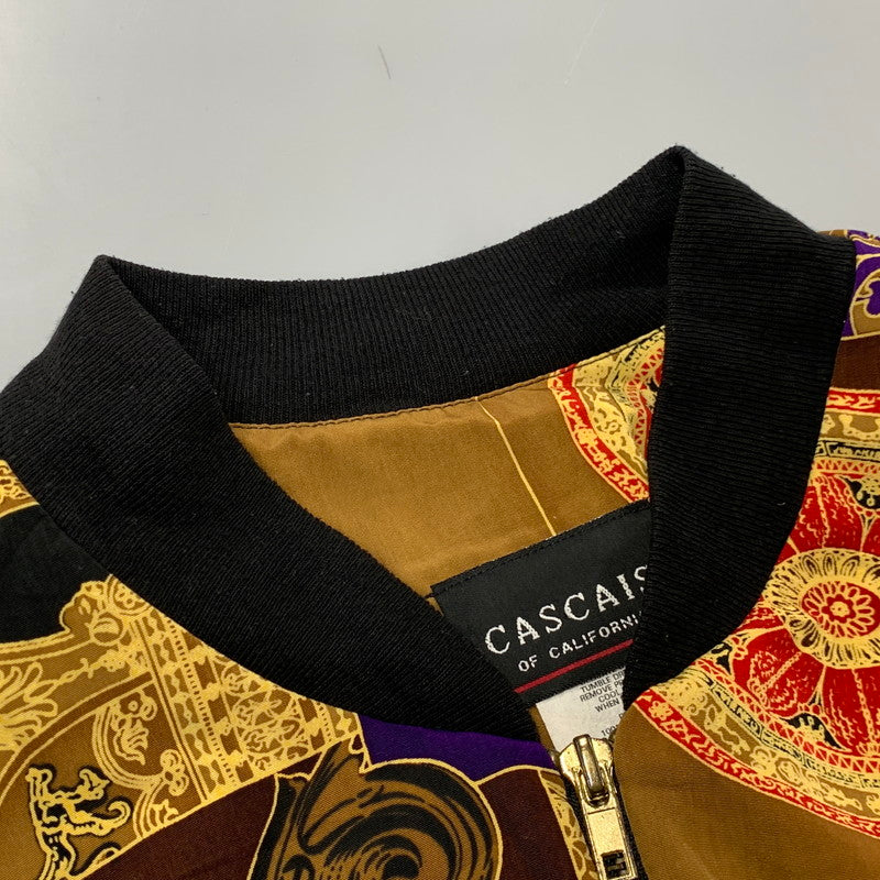 【中古品】【メンズ】 CASCAIS OF CALIFORNIA カスカイスオブカリフォルニア 8151X メキシコ製 総柄 NO COLLAR BOMBER JACKET ノー カラー ボンバー ジャケット アウター 146-260325-cs-15-izu サイズ：2X カラー：マルチ 万代Net店