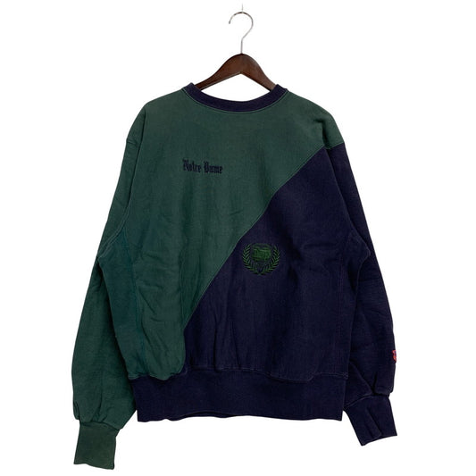【中古品】【メンズ】 MV SPORT エムブイスポーツ 90S USA製 PRO WEAVE 切替 刺繍 SWEAT プロ ウィーブ スウェット トップス 長袖 146-260325-cs-16-izu サイズ：XXL カラー：ネイビー×グリーン 万代Net店