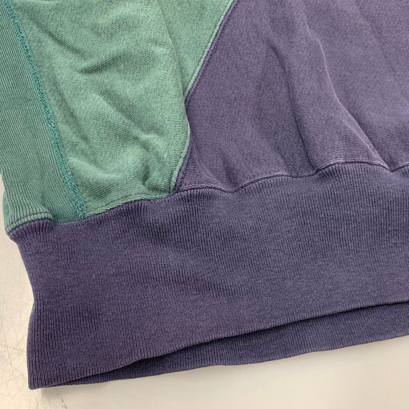 【中古品】【メンズ】 MV SPORT エムブイスポーツ 90S USA製 PRO WEAVE 切替 刺繍 SWEAT プロ ウィーブ スウェット トップス 長袖 146-260325-cs-16-izu サイズ：XXL カラー：ネイビー×グリーン 万代Net店