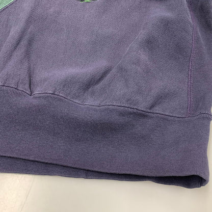 【中古品】【メンズ】 MV SPORT エムブイスポーツ 90S USA製 PRO WEAVE 切替 刺繍 SWEAT プロ ウィーブ スウェット トップス 長袖 146-260325-cs-16-izu サイズ：XXL カラー：ネイビー×グリーン 万代Net店