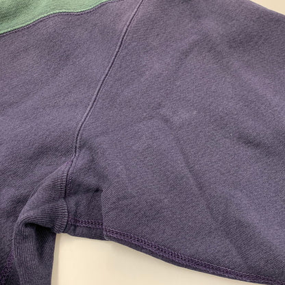 【中古品】【メンズ】 MV SPORT エムブイスポーツ 90S USA製 PRO WEAVE 切替 刺繍 SWEAT プロ ウィーブ スウェット トップス 長袖 146-260325-cs-16-izu サイズ：XXL カラー：ネイビー×グリーン 万代Net店