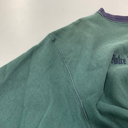 【中古品】【メンズ】 MV SPORT エムブイスポーツ 90S USA製 PRO WEAVE 切替 刺繍 SWEAT プロ ウィーブ スウェット トップス 長袖 146-260325-cs-16-izu サイズ：XXL カラー：ネイビー×グリーン 万代Net店