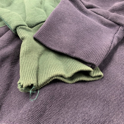 【中古品】【メンズ】 MV SPORT エムブイスポーツ 90S USA製 PRO WEAVE 切替 刺繍 SWEAT プロ ウィーブ スウェット トップス 長袖 146-260325-cs-16-izu サイズ：XXL カラー：ネイビー×グリーン 万代Net店