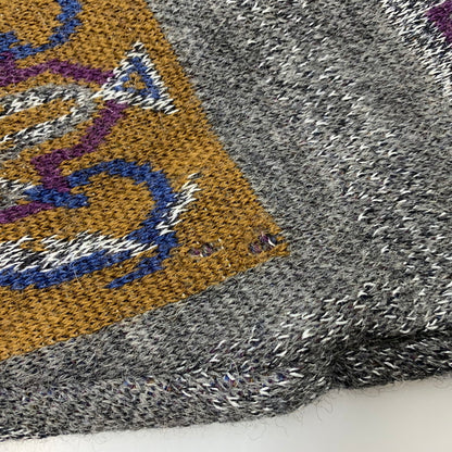 【中古品】【メンズ】 MODIGLIANI モディリアーニ 幾何学模様 V NECK WOOL KNIT ブイネック ウール ニット トップス 長袖 146-260325-cs-17-izu サイズ：L カラー：マルチ 万代Net店
