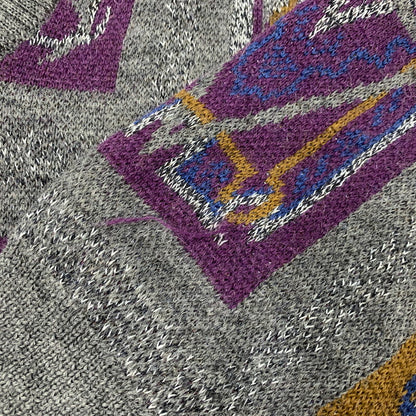 【中古品】【メンズ】 MODIGLIANI モディリアーニ 幾何学模様 V NECK WOOL KNIT ブイネック ウール ニット トップス 長袖 146-260325-cs-17-izu サイズ：L カラー：マルチ 万代Net店
