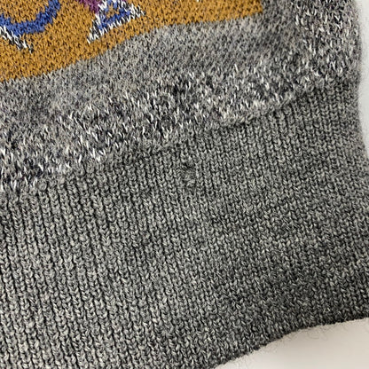 【中古品】【メンズ】 MODIGLIANI モディリアーニ 幾何学模様 V NECK WOOL KNIT ブイネック ウール ニット トップス 長袖 146-260325-cs-17-izu サイズ：L カラー：マルチ 万代Net店