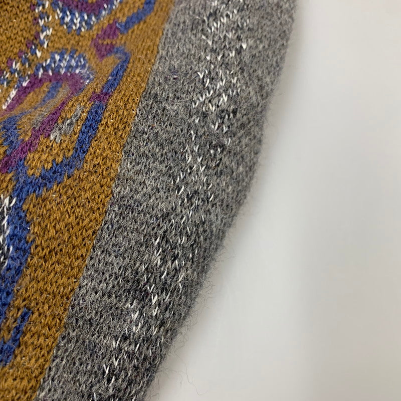 【中古品】【メンズ】 MODIGLIANI モディリアーニ 幾何学模様 V NECK WOOL KNIT ブイネック ウール ニット トップス 長袖 146-260325-cs-17-izu サイズ：L カラー：マルチ 万代Net店